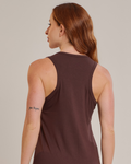 Vestido Longo Feminino Básico Elegante com Fenda Marrom - ALYA