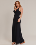 Vestido Feminino Longo Decotado Alcinha Preto - ALYA