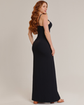 Vestido Feminino Longo Decotado Alcinha Preto - ALYA