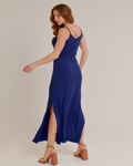 Vestido Longo Feminino Viscolycra Versátil Azul - ALYA