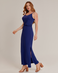 Vestido Longo Feminino Viscolycra Versátil Azul - ALYA