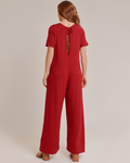 Macacão Feminino Longo Elegante Vermelho - ALYA