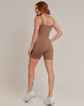 Macaquinho Fitness Feminino Curto Marrom 2808 - ALYA