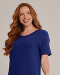 Macacão Longo Feminino Elegante Azul - ALYA