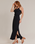 Vestido Longo Alça Fina Casual Preto - ALYA