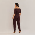 Macacão Feminino Capri Viscolycra Ombro a Ombro com Bolsos Ajuste na Cintura - ALYA